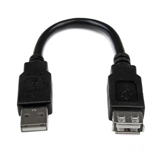 StarTech USB A M/F adatkábel 0.15m fekete