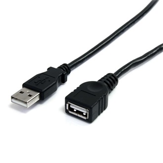 StarTech USB A M/F adatkábel hosszabbító 1.8m fekete