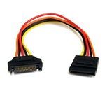StarTech SATA Power 15pin M/F tápkábel 0.2m
