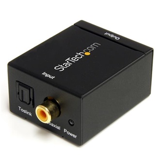 StarTech RCA (Digital Coax) Toslink Standard -> 2db RCA F/F adapter fekete