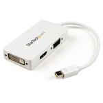 StarTech Displayport mini -> VGA HDMI DVI-D M/F adapter 0.2m fehér