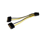 StarTech 2db SATA Power 15pin -> Power 6pin M/F tápkábel 0.15m