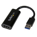 StarTech USB-A 3.0 -> HDMI M/F adapter 0.15m fekete slim