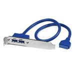 StarTech USB-A 3.0 pinheader -> 2db USB-A 3.0 F/F hátlapi kivezetés 0.5m kék