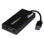 StarTech USB-A 3.0 -> Displayport M/F adapter 0.2m fekete 4K