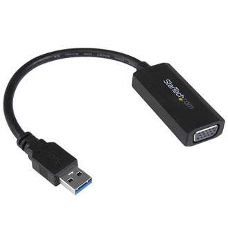 StarTech USB-A 3.0 -> VGA M/F adapter fekete