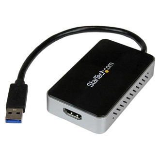 StarTech USB-A 3.0 -> HDMI USB-A 3.0 M/F adapter 0.2m fekete-ezüst
