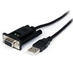 StarTech USB-A 2.0 -> Serial RS-232 M/M adatkábel 1.8m fekete FT232RL 