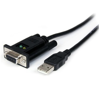 StarTech USB-A 2.0 -> Serial RS-232 M/M adatkábel 1m fekete FT232RL 