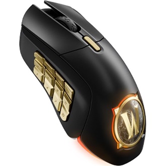 Steelseries Aerox 9 Wireless WOW Edition optikai Bluetooth / vezeték nélküli gaming egér fekete-arany