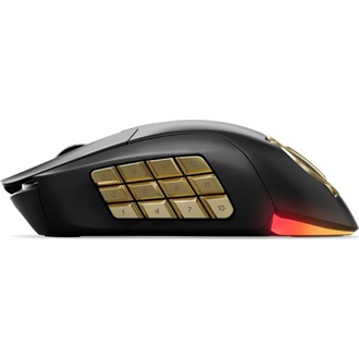 Steelseries Aerox 9 Wireless WOW Edition optikai Bluetooth / vezeték nélküli gaming egér fekete-arany