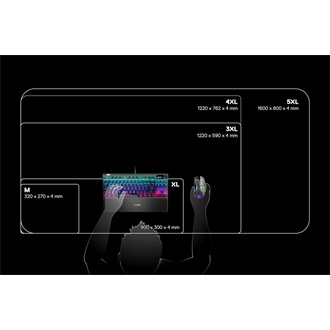 Steelseries QCK Prism Cloth 5XL ETAIL gaming egérpad fekete