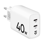 TACTICAL BASE PLUG DUAL hálózati töltő 2 Type-C aljzat (40W, gyorstöltő) FEHÉR