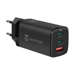 TACTICAL FLASHBANG 2.0 hálózati töltő USB+2 Type-C aljzat (65W, GaN, gyorstöltő) FEKETE