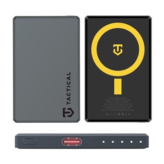 TACTICAL MAGFORCE RELIEF vésztöltő Type-C aljzat 5000mAh, MagSafe, SÖTÉTSZÜRKE