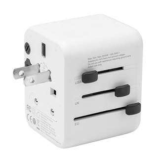 TACTICAL PTP ADAPTER utazó töltő USB+Type-C aljzat 12W, AU, FEHÉR