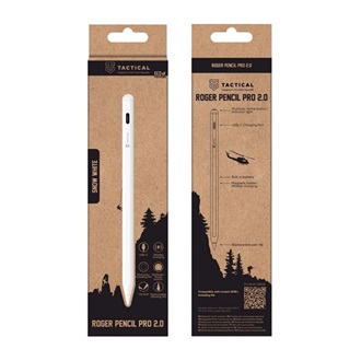 TACTICAL ROGER PENCIL PRO 2.0 érintő ceruza (aktív, mágneses, Type-C, Apple Pencil kompatibilis + póthegy) FEHÉR