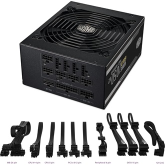 TÁP Cooler Master 1050W - MWE Gold 1050 - MPE-A501-AFCAG-3EEU - 80+ Gold ATX 3.1 - V2 Moduláris - fekete tápegység
