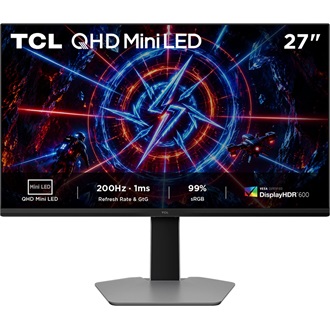 TCL 27P2A 27" IPS MiniLED gaming monitor szürke 320Hz FreeSync Premium