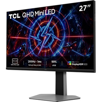 TCL 27P2A 27" IPS MiniLED gaming monitor szürke 320Hz FreeSync Premium
