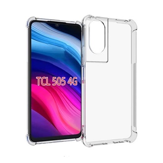 TCL 505 4G Gigapack Szilikon telefonvédő ütésállóság, légpárnás sarok, ÁTLÁTSZÓ
