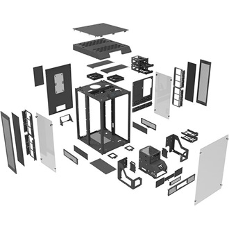 Thermaltake The Tower 900 táp nélküli ablakos Mid Tower számítógépház fekete