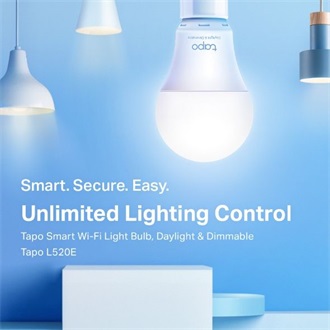 TP-Link Tapo L520E 806lm természetes-fehér E27 A60 gömb LED Wi-Fi smart home fényforrás