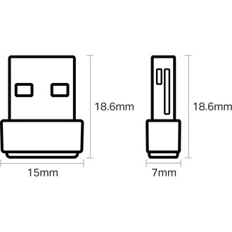 TP-Link Archer T2U Nano AC600 600Mb/s USB-A Dual-Band Wi-Fi hálózati adapter