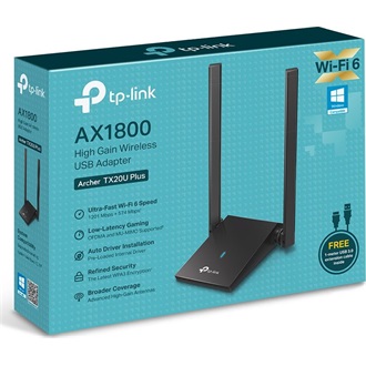 TP-Link Archer TX20U Plus AX1800 1,8Gb/s USB-A Dual-Band Wi-Fi hálózati adapter