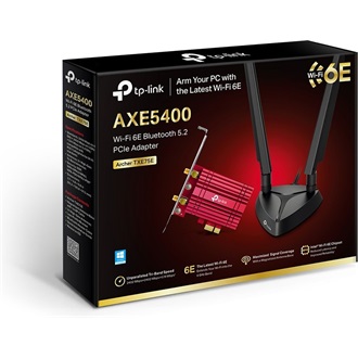 TP-Link Archer TXE75E AXE5400 5,4Gb/s PCIe x1 Tri-Band Wi-Fi Bluetooth hálózati adapter