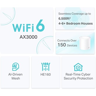 TP-Link Deco X50 AX3000 Dual-Band Wi-Fi mesh system kit (3db)