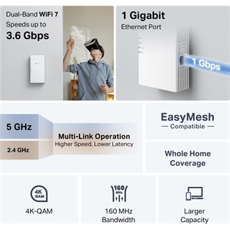 TP-Link RE220BE BE3600 Dual-Band Wi-Fi range extender