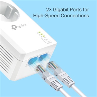 TP-Link TL-PA7027P AV1000 Starter Kit 1Gb/s AC (220-240V) powerline passthrough KIT (2db, max 300m)
