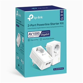 TP-Link TL-PA7027P AV1000 Starter Kit 1Gb/s AC (220-240V) powerline passthrough KIT (2db, max 300m)