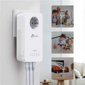 TP-Link TL-WPA8631P KIT AV1200 1300Mb/s AC (220-240V) Dual-Band Wi-Fi powerline passthrough KIT