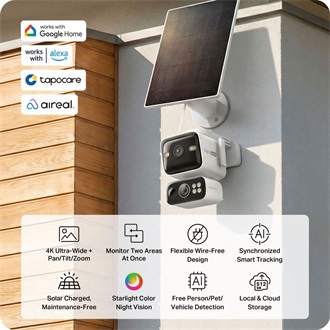 TP-Link Tapo C675D Kit Wi-Fi smart home kültéri IP kamera + napelem IP65