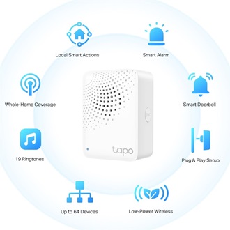 TP-Link Tapo H100 IoT HUB Wi-Fi okosotthon vezérlő fehér