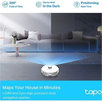 TP-Link Tapo RV30 Plus smart home felmosó porszívó fehér-fekete