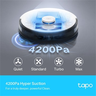 TP-Link Tapo RV30 smart home felmosó porszívó fehér-fekete