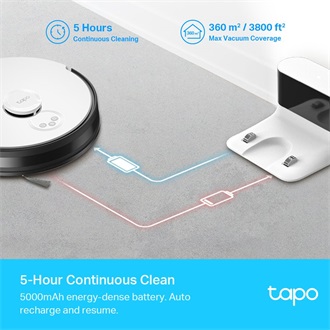TP-Link Tapo RV30 smart home felmosó porszívó fehér-fekete