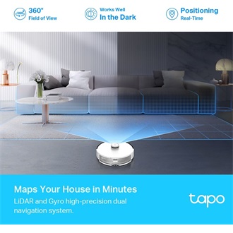 TP-Link Tapo RV30 smart home felmosó porszívó fehér-fekete