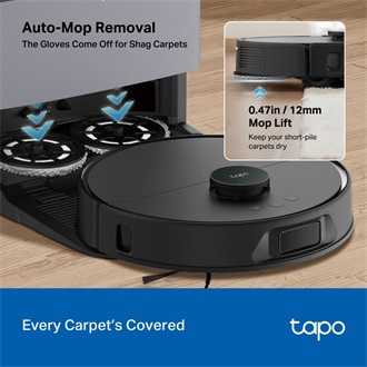 TP-Link Tapo RV50 Pro Omni smart home robot porszívó fekete