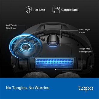 TP-Link Tapo RV50 Pro Omni smart home robot porszívó fekete