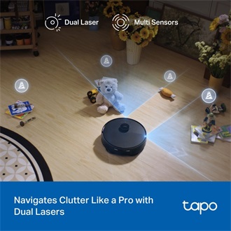 TP-Link Tapo RV50 Pro Omni smart home robot porszívó fekete