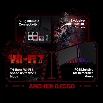 TP-Link Archer GE550 BE9300 Tri-Band Wi-Fi gaming router