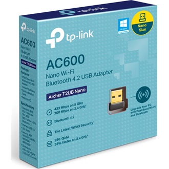 TP-Link Archer T2UB Nano AC600 200+433Mb/s USB2.0 A Dual-Band Wi-Fi hálózati adapter