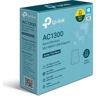 TP-Link Archer T3U Nano AC1300 1,3Gb/s USB-A Dual-Band Wi-Fi hálózati adapter
