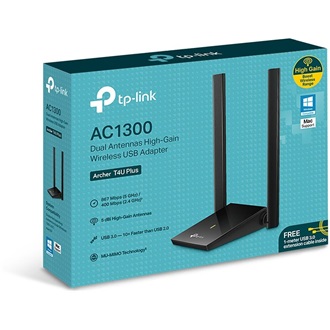 TP-Link Archer T4U Plus AC1300 1300Mb/s USB3.0 A Dual-Band Wi-Fi hálózati adapter