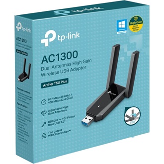 TP-Link Archer T5U Plus AC1300 1,3Gb/s USB-A Dual-Band Wi-Fi hálózati adapter