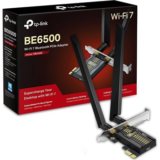 TP-Link Archer TBE400E BE6500 6,5Gb/s PCIe x1 Tri-Band Wi-Fi Bluetooth hálózati adapter low profile (BT5.4)
